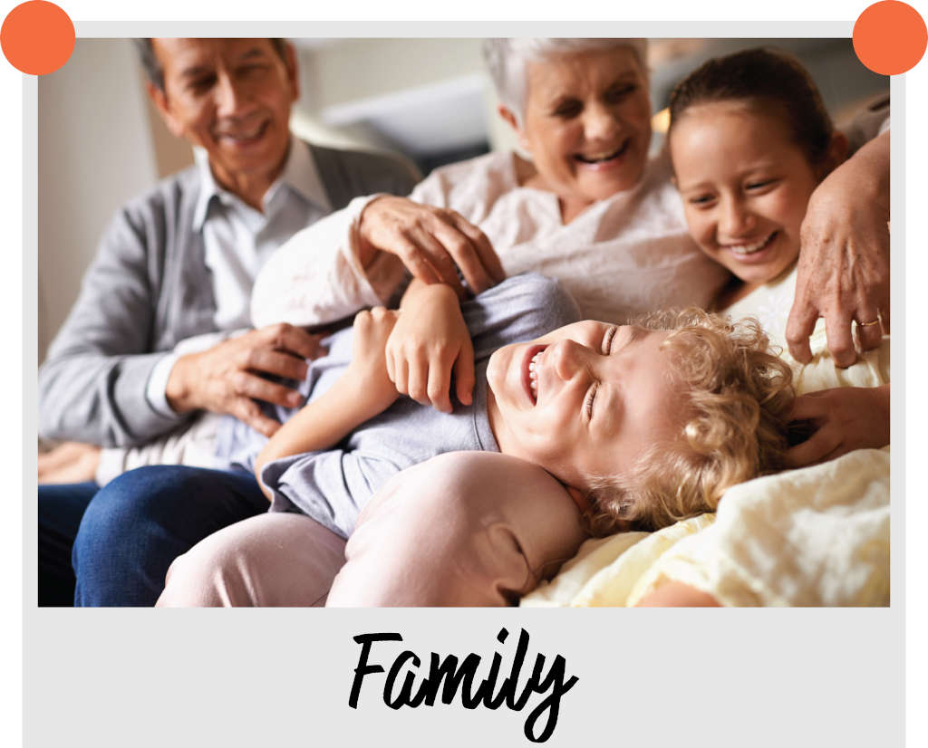 Family at home together