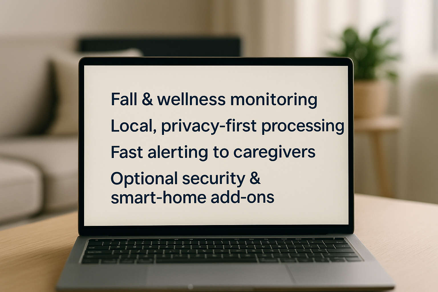 SafetySense monitoring setup in a home